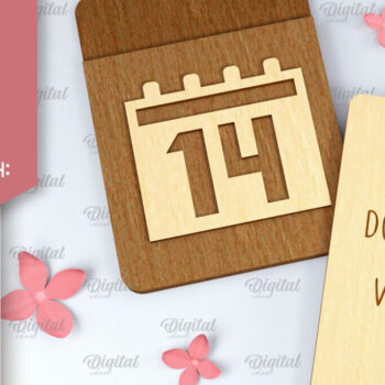 Intra απο ξύλο plywood 3mm-4mm πάχος – Κάρτα Αγίου Βαλεντίνου με θήκη Δίασταση  20x20 cm INTRAFABR-88361088 - Image 1