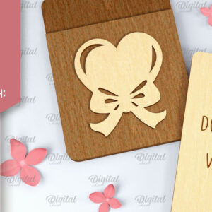 Intra απο ξύλο plywood 3mm-4mm πάχος – Κάρτα Αγίου Βαλεντίνου με θήκη Δίασταση  20x20 cm INTRAFABR-88361195