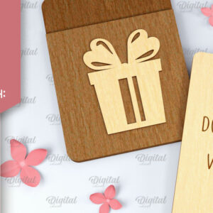 Intra απο ξύλο plywood 3mm-4mm πάχος – Κάρτα Αγίου Βαλεντίνου με θήκη Δίασταση  20x20 cm INTRAFABR-88361242