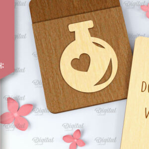 Intra απο ξύλο plywood 3mm-4mm πάχος – Κάρτα Αγίου Βαλεντίνου με θήκη Δίασταση  20x20 cm INTRAFABR-88361331