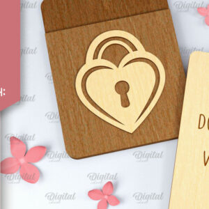 Intra απο ξύλο plywood 3mm-4mm πάχος – Κάρτα Αγίου Βαλεντίνου με θήκη Δίασταση  20x20 cm INTRAFABR-88361554