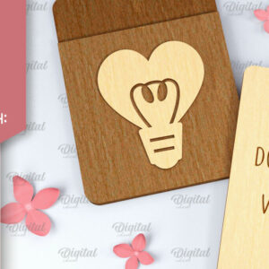 Intra απο ξύλο plywood 3mm-4mm πάχος – Κάρτα Αγίου Βαλεντίνου με θήκη Δίασταση  20x20 cm INTRAFABR-88361618