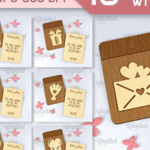 Intra απο ξύλο plywood 3mm-4mm πάχος – Κάρτα Αγίου Βαλεντίνου με Πακέτο Δίασταση  20x20 cm INTRAFABR-88612129