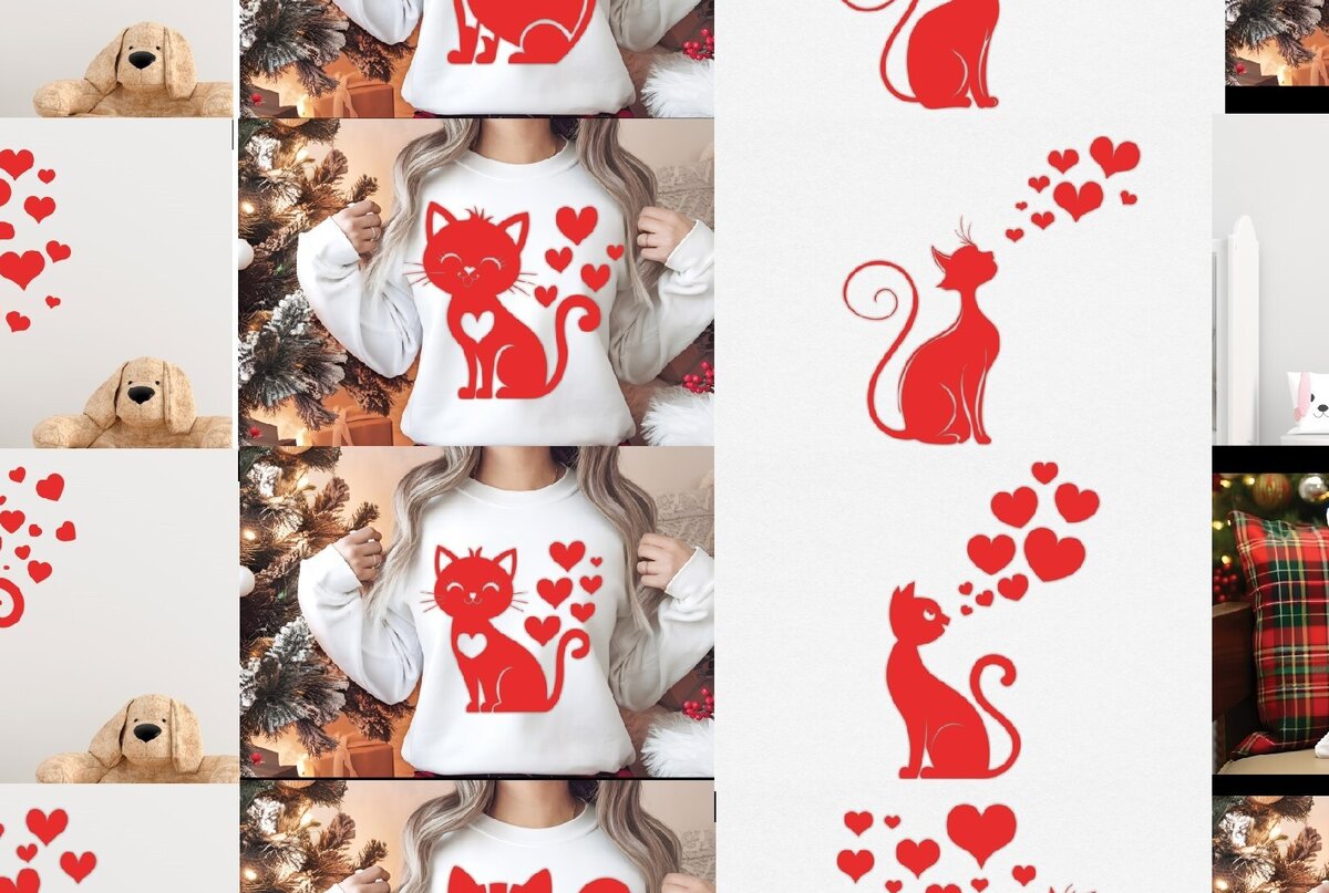 Intra απο ξύλο plywood 3mm-4mm πάχος – Πακέτο Valentine Cat Δίασταση  20x20 cm INTRAFABR-114175763