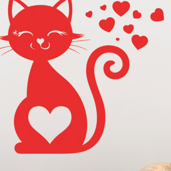 Intra απο ξύλο plywood 3mm-4mm πάχος – Valentine Cat Design 1 Δίασταση  40x30 cm INTRAFABR-115149664 - Image 2