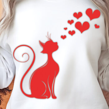 Intra απο ξύλο plywood 3mm-4mm πάχος – Valentine Cat Design 10 Δίασταση  40x30 cm INTRAFABR-115463133 - Image 3