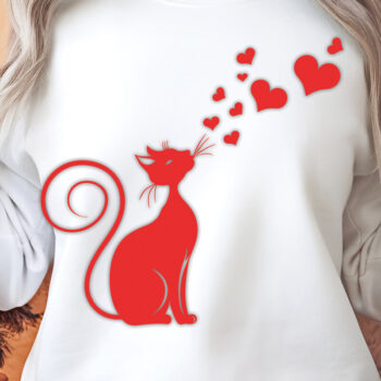 Intra απο ξύλο plywood 3mm-4mm πάχος – Valentine Cat Design 11 Δίασταση  40x30 cm INTRAFABR-115521316 - Image 1