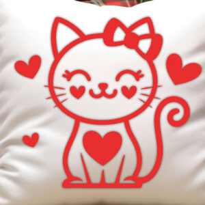 Intra απο ξύλο plywood 3mm-4mm πάχος – Valentine Cat Design 13 Δίασταση  40x30 cm INTRAFABR-115521493