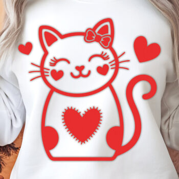 Intra απο ξύλο plywood 3mm-4mm πάχος – Valentine Cat Design 17 Δίασταση  40x30 cm INTRAFABR-115766512 - Image 2