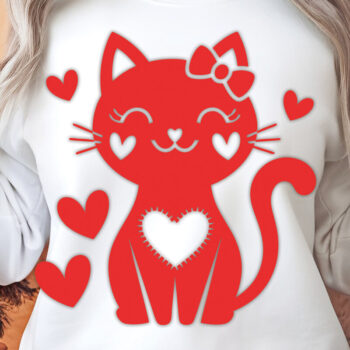 Intra απο ξύλο plywood 3mm-4mm πάχος – Valentine Cat Design 18 Δίασταση  40x30 cm INTRAFABR-115766583 - Image 2