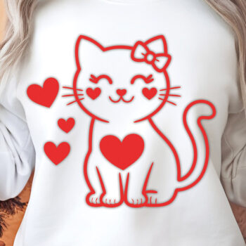 Intra απο ξύλο plywood 3mm-4mm πάχος – Valentine Cat Design 19 Δίασταση  40x30 cm INTRAFABR-115766609 - Image 3