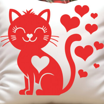 Intra απο ξύλο plywood 3mm-4mm πάχος – Valentine Cat Design 2 Δίασταση  40x30 cm INTRAFABR-115149724 - Image 2