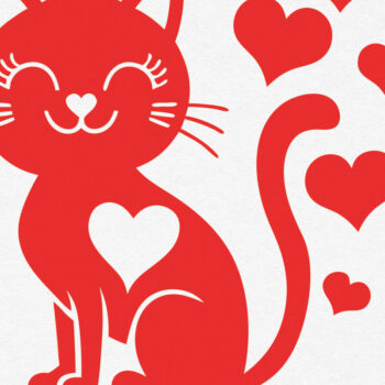 Intra απο ξύλο plywood 3mm-4mm πάχος – Valentine Cat Design 2 Δίασταση  40x30 cm INTRAFABR-115149724 - Image 3