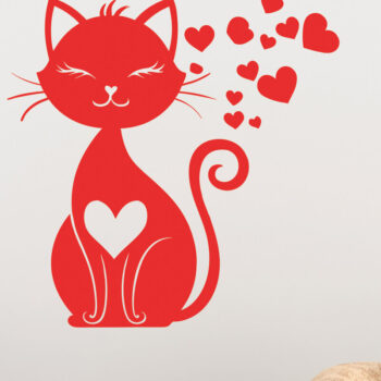 Intra απο ξύλο plywood 3mm-4mm πάχος – Valentine Cat Design 3 Δίασταση  40x30 cm INTRAFABR-115373159 - Image 3