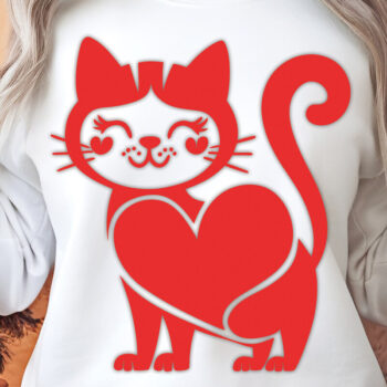 Intra απο ξύλο plywood 3mm-4mm πάχος – Valentine Cat Design 8 Δίασταση  40x30 cm INTRAFABR-115463017 - Image 3