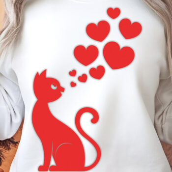 Intra απο ξύλο plywood 3mm-4mm πάχος – Valentine Cat Design 9 Δίασταση  40x30 cm INTRAFABR-115463067 - Image 3