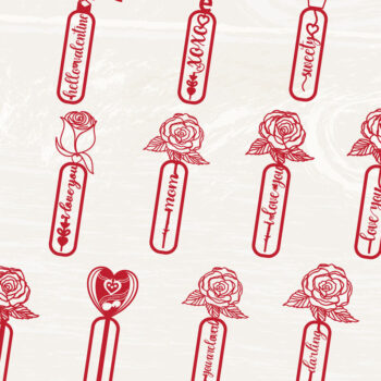 Intra απο ξύλο plywood 3mm-4mm πάχος – Πακέτο σελιδοδείκτη κλιπ Valentine 1009 Δίασταση  20x20 cm INTRAFABR-89832321 - Image 5