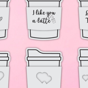 Intra απο ξύλο plywood 3mm-4mm πάχος – Θήκη δώρου για καφέ Valentine Δίασταση  20x20 cm INTRAFABR-57158214 - Image 1