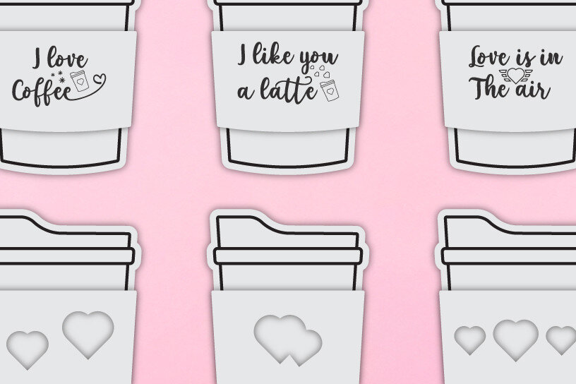 Intra απο ξύλο plywood 3mm-4mm πάχος – Θήκη δώρου για καφέ Valentine Δίασταση  20x20 cm INTRAFABR-57158214