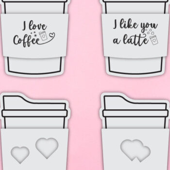 Intra απο ξύλο plywood 3mm-4mm πάχος – Θήκη δώρου για καφέ Valentine Δίασταση  20x20 cm INTRAFABR-57158214 - Image 2