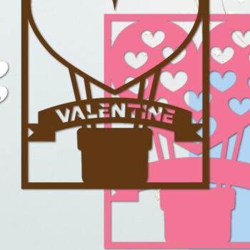 Intra απο ξύλο plywood 3mm-4mm πάχος – Αντίστροφη μέτρηση για τον Άγιο Βαλεντίνο | Ημερολόγιο του Αγίου Βαλεντίνου Δίασταση  20x20 cm INTRAFABR-112427342 - Image 2