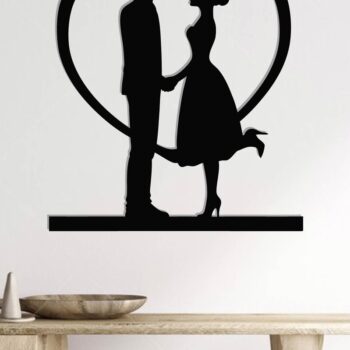 Intra απο ξύλο plywood 3mm-4mm πάχος – Αρχεία κοπής με λέιζερ Valentine Couple Δίασταση  20x20 cm INTRAFABR-118730576 - Image 2