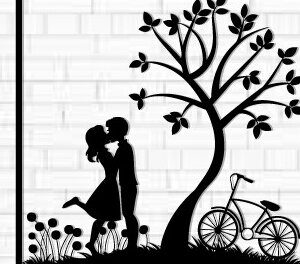 Intra απο ξύλο plywood 3mm-4mm πάχος – Κοπή λέιζερ τοίχου για ζευγάρια Valentine Δίασταση  40x30 cm INTRAFABR-112318435