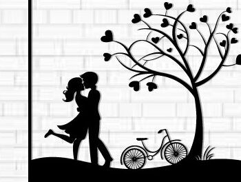 Intra απο ξύλο plywood 3mm-4mm πάχος – Κοπή λέιζερ τοίχου για ζευγάρια Valentine Δίασταση  40x30 cm INTRAFABR-112318482 - Image 1