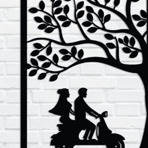 Intra απο ξύλο plywood 3mm-4mm πάχος – Κοπή λέιζερ τοίχου για ζευγάρια Valentine Δίασταση  40x30 cm INTRAFABR-89610211