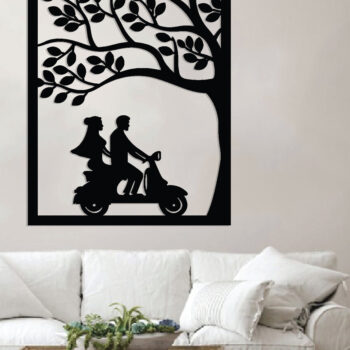 Intra απο ξύλο plywood 3mm-4mm πάχος – Κοπή λέιζερ τοίχου για ζευγάρια Valentine Δίασταση  40x30 cm INTRAFABR-89610211 - Image 2