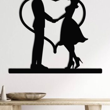 Intra απο ξύλο plywood 3mm-4mm πάχος – Κοπή λέιζερ τοίχου για ζευγάρια Valentine Δίασταση  40x30 cm INTRAFABR-118730220 - Image 2