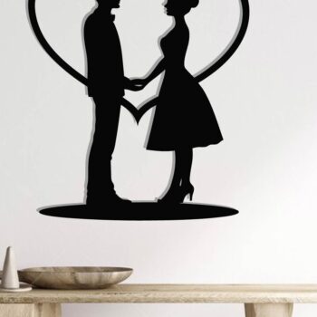 Intra απο ξύλο plywood 3mm-4mm πάχος – Κοπή λέιζερ τοίχου για ζευγάρια Valentine Δίασταση  40x30 cm INTRAFABR-118730407 - Image 2