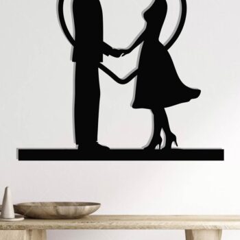 Intra απο ξύλο plywood 3mm-4mm πάχος – Κοπή λέιζερ τοίχου για ζευγάρια Valentine Δίασταση  40x30 cm INTRAFABR-118730480 - Image 2