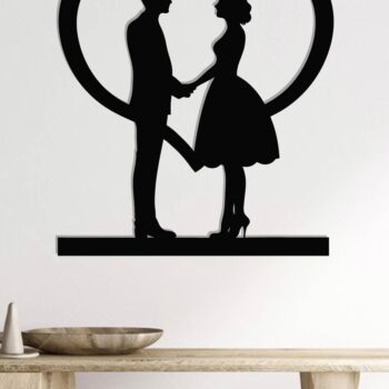 Intra απο ξύλο plywood 3mm-4mm πάχος – Κοπή λέιζερ τοίχου για ζευγάρια Valentine Δίασταση  40x30 cm INTRAFABR-118730632 - Image 2