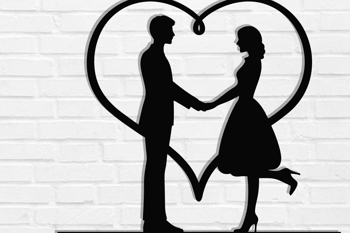 Intra απο ξύλο plywood 3mm-4mm πάχος – Κοπή λέιζερ τοίχου για ζευγάρια Valentine Δίασταση  40x30 cm INTRAFABR-118730692