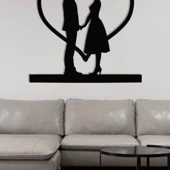 Intra απο ξύλο plywood 3mm-4mm πάχος – Κοπή λέιζερ τοίχου για ζευγάρια Valentine Δίασταση  40x30 cm INTRAFABR-118730725 - Image 3