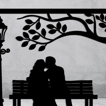 Intra απο ξύλο plywood 3mm-4mm πάχος – Κοπή λέιζερ τοίχου για ζευγάρια Valentine Δίασταση  40x30 cm INTRAFABR-89610509 - Image 3