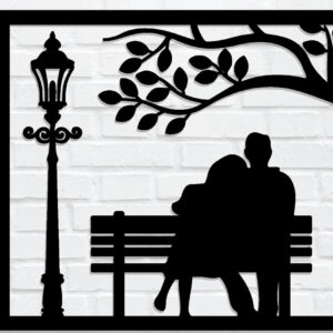 Intra απο ξύλο plywood 3mm-4mm πάχος – Κοπή λέιζερ τοίχου για ζευγάρια Valentine Δίασταση  40x30 cm INTRAFABR-89610697