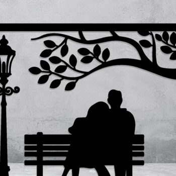 Intra απο ξύλο plywood 3mm-4mm πάχος – Κοπή λέιζερ τοίχου για ζευγάρια Valentine Δίασταση  40x30 cm INTRAFABR-89610697 - Image 3