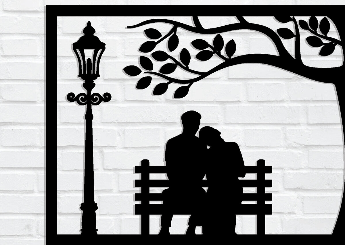 Intra απο ξύλο plywood 3mm-4mm πάχος – Κοπή λέιζερ τοίχου για ζευγάρια Valentine Δίασταση  40x30 cm INTRAFABR-89610859