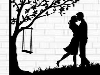 Intra απο ξύλο plywood 3mm-4mm πάχος – Κοπή λέιζερ τοίχου για ζευγάρια Valentine Δίασταση  40x30 cm INTRAFABR-112318331 - Image 1