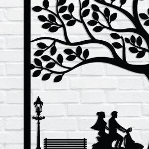 Intra απο ξύλο plywood 3mm-4mm πάχος – Κοπή λέιζερ τοίχου για ζευγάρια Valentine Δίασταση  40x30 cm INTRAFABR-89609995