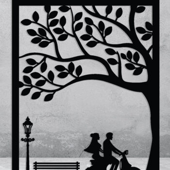 Intra απο ξύλο plywood 3mm-4mm πάχος – Κοπή λέιζερ τοίχου για ζευγάρια Valentine Δίασταση  40x30 cm INTRAFABR-89609995 - Image 3