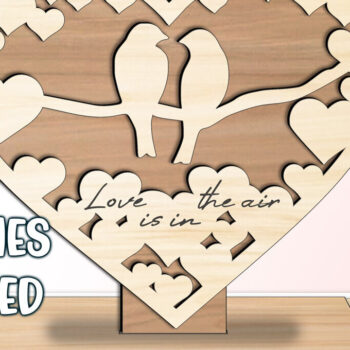 Intra απο ξύλο plywood 3mm-4mm πάχος – Δώρο αγάπης για την ημέρα του Αγίου Βαλεντίνου Δίασταση  20x20 cm INTRAFABR-113129227 - Image 2