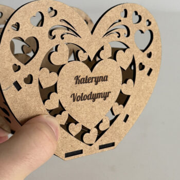 Intra απο ξύλο plywood 3mm-4mm πάχος – Διακόσμηση κεριών για την ημέρα του Αγίου Βαλεντίνου Δίασταση  20x20 cm INTRAFABR-115599714 - Image 2