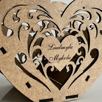 Intra απο ξύλο plywood 3mm-4mm πάχος – Διακόσμηση κεριών για την ημέρα του Αγίου Βαλεντίνου Δίασταση  20x20 cm INTRAFABR-115599714 - Image 3