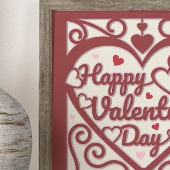 Intra απο ξύλο plywood 3mm-4mm πάχος – Κάρτα για την Ημέρα του Αγίου Βαλεντίνου - Πολυεπίπεδη κοπή χαρτιού Δίασταση  20x20 cm INTRAFABR-52886429 - Image 2