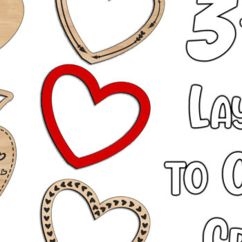 Intra απο ξύλο plywood 3mm-4mm πάχος – Δώρο λουλουδιών Αγίου Βαλεντίνου Heart Rose Δίασταση  20x20 cm INTRAFABR-114218622 - Image 3