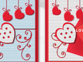 Intra απο ξύλο plywood 3mm-4mm πάχος – Δωροκάρτα για την ημέρα του Αγίου Βαλεντίνου 1328 Δίασταση  20x20 cm INTRAFABR-114800474 - Image 2