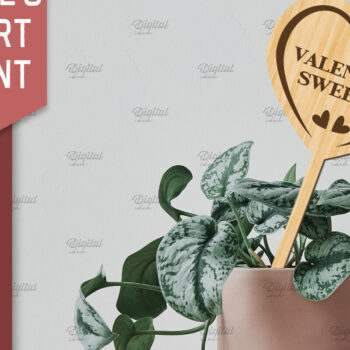 Intra απο ξύλο plywood 3mm-4mm πάχος – Στολίδι για την ημέρα του Αγίου Βαλεντίνου με λέιζερ Δίασταση  20x20 cm INTRAFABR-85475802 - Image 1